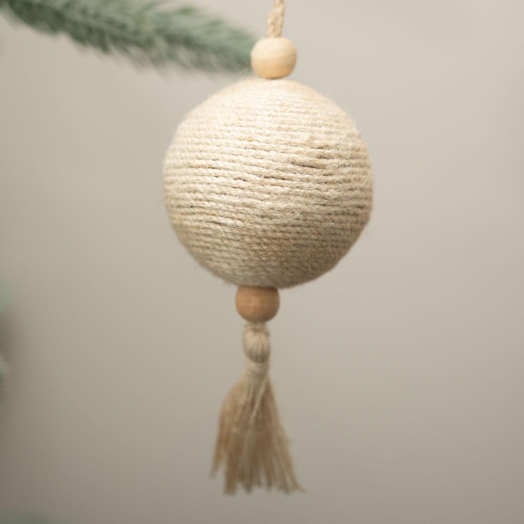 Arthur Cameron White – Snapp Scandi Ball – Handcrafted Indoor Christmas Decorations, Perfect As Macrame Wall Hanging & Elegant Xmas Tree Decorations