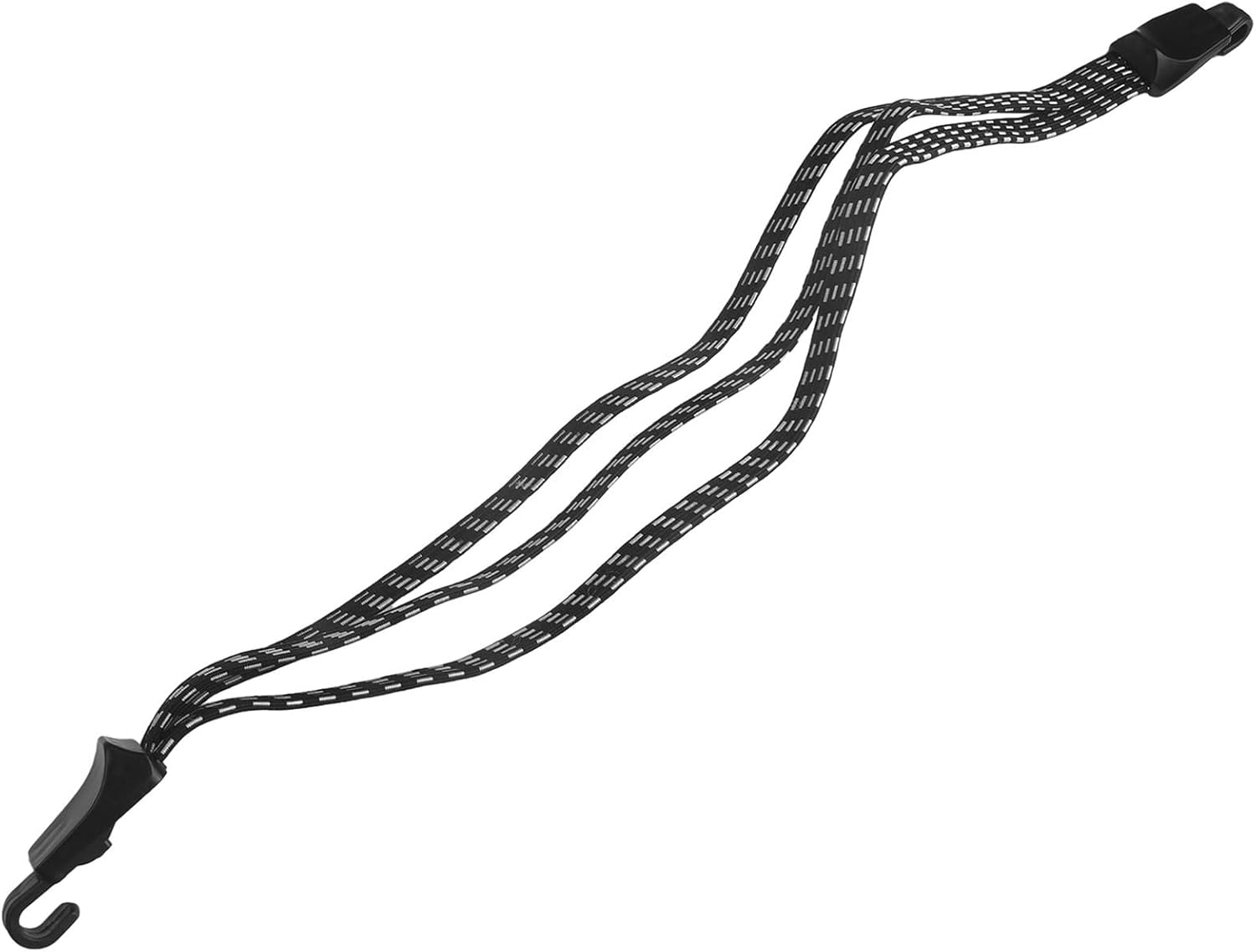 60cm Bungee Cord for Bike, Heavy Duty Elastic Luggage Strap 26.72 Inch with PVCHooks, Cargo Tie Down Rope for Cycling, Black and White