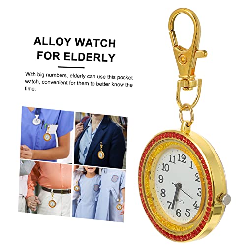 WOFASHPURET 1 PC Zakhorloge Kinderen Horloge Diamanten Horloge Verpleging Clip Horloge Relojes Para Hombre Horloge Met Tweede Heren Horloges Mannen Horloges Draagbare Horloge Oudere Revers - Afbeelding 5