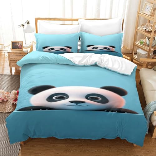 Housse de couette panda anti-décoloration pour éviter le linge de lit terni