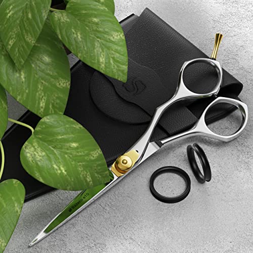 Suvorna 6" Hair Cutting Scissors Professional - Hair Scissors Professional - Hair Shears Professional - Haircut Scissors - Barber Scissors - Hair Cutting Shears - Hair Shears For Women, Men, & Kids. #TOP7