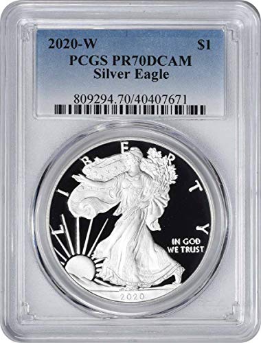 2020 W American Silver Eagle Dollar PR70DCAM PCGS