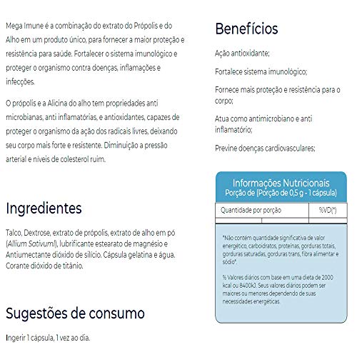 Kit 3x Mega Imune (Extrato Própolis + Alho em Pó) 30 Cáps Dr. Lair