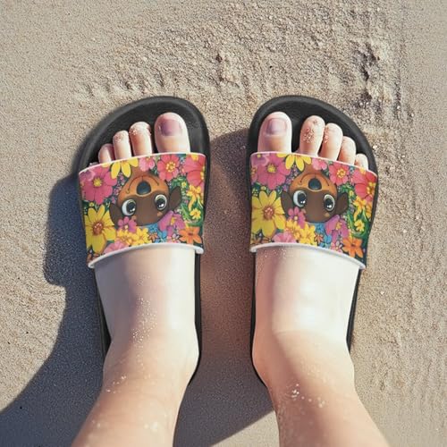 Toddler Beach Slides Open Toe Slide Sandals Soft Molded EVA Footbed Slippers Arch Support Slip On Footwear3