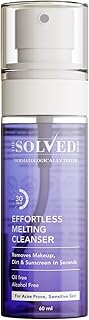 The Solved Skin Effortless Melting Cleanser | Removes Kajal, Sunscreen &amp; Waterproof Makeup in One Step | Oil free, Non Com...