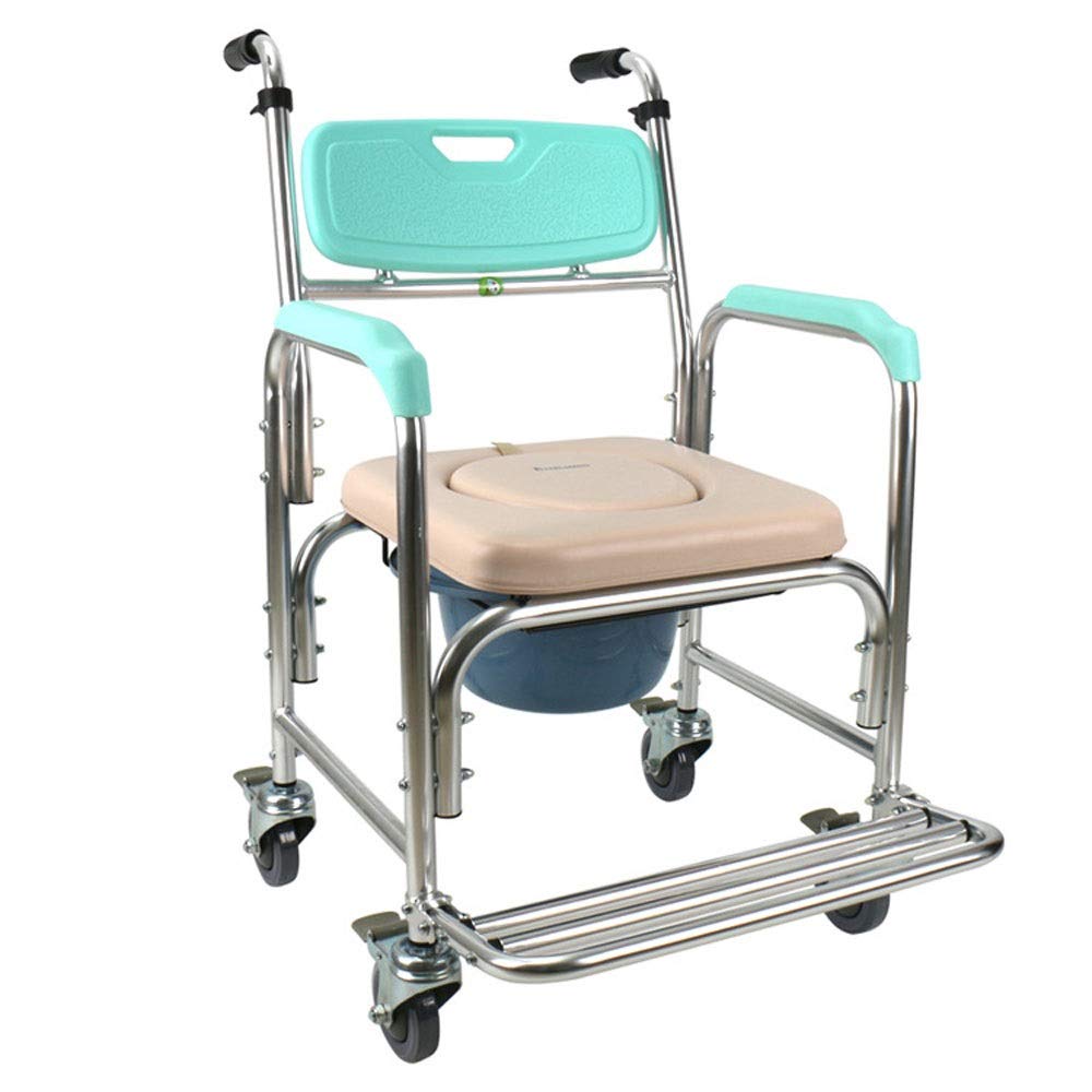 Buy LHZHG 4 in 1 Commode Chair/With Wheeled Toilet Chair/Wheelchair Shower Transport Chair /4