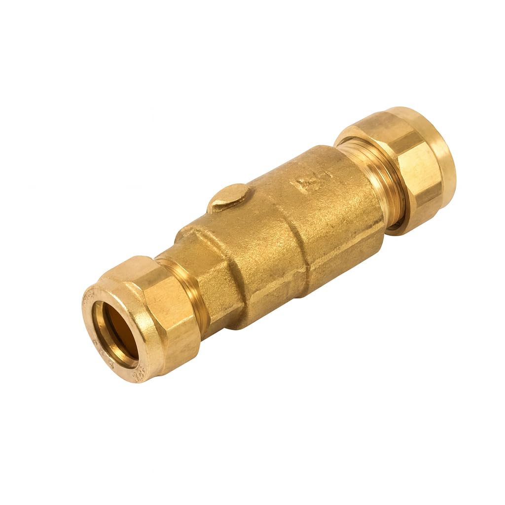 Westco WRAS 15mm Compression DZR Double Check Valve Brass