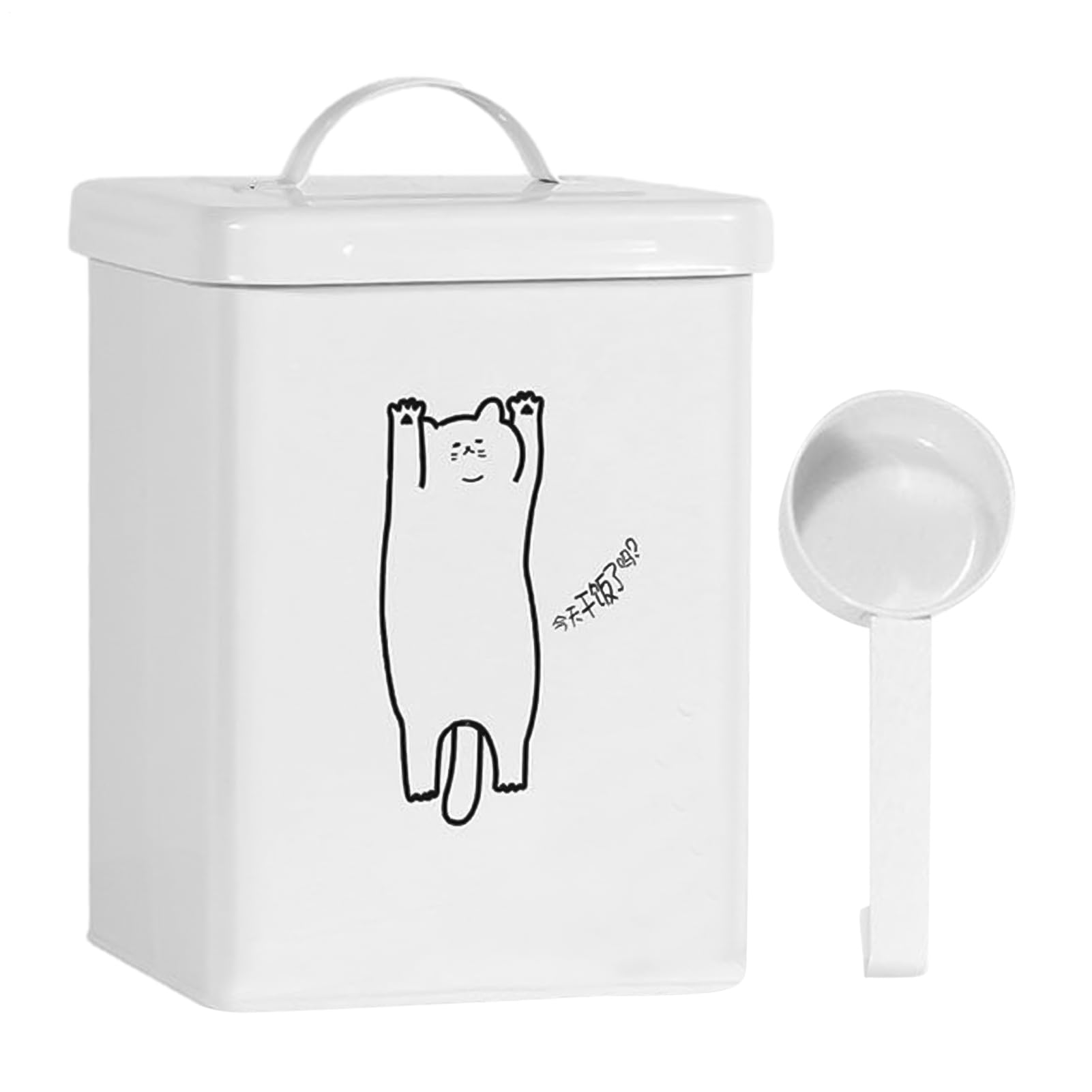Contenedor de alimentos para mascotas: contenedor de almacenamiento de refrigerios impermeables 5L, diseño sellado duradero | Accesorio de cocina de alimenticio con tapa y cuchara, manija conven