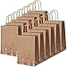 Cooraby 18 Pieces Rose Gold Bronzing Paper Bags Hen Party Kraft Bag Wedding Celebrations Bags Bride Gift Birthday Bag with Handle for Party Favour