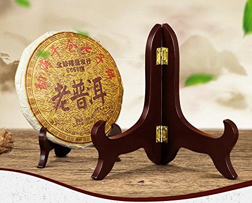 Oriental Furniture Luxury Dark Composite Wood Plate Stand Easel Holder Wooden Display Stand With Brass Hinges For 4 To 15 Inch Plates (6" Suitable 6-8.5 Inch Plate) #TOP2