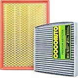 COCOAUTO Cabin Engine Air Filter kit for...