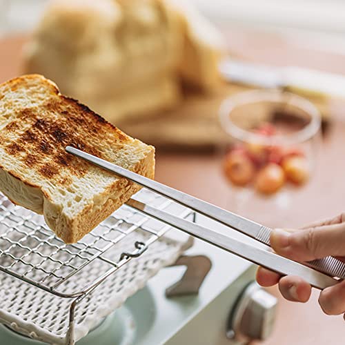 Dr.hows Young Stain Simple Kitchen Tool, 304 Stainless Steel Kitchen Utensils, Easy To Clean,Heat Resistant, Ladle, Spatula, Tongs, Whisk (Simple Tweezers Tongs) #TOP2