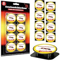 8 Stück Ameisenköderdose - Ameisenköder Ameisenfalle für Innen und Außen, Ameisen Köderdose Klebefalle Geruchslos für Küche, Haus, Vorratskammer