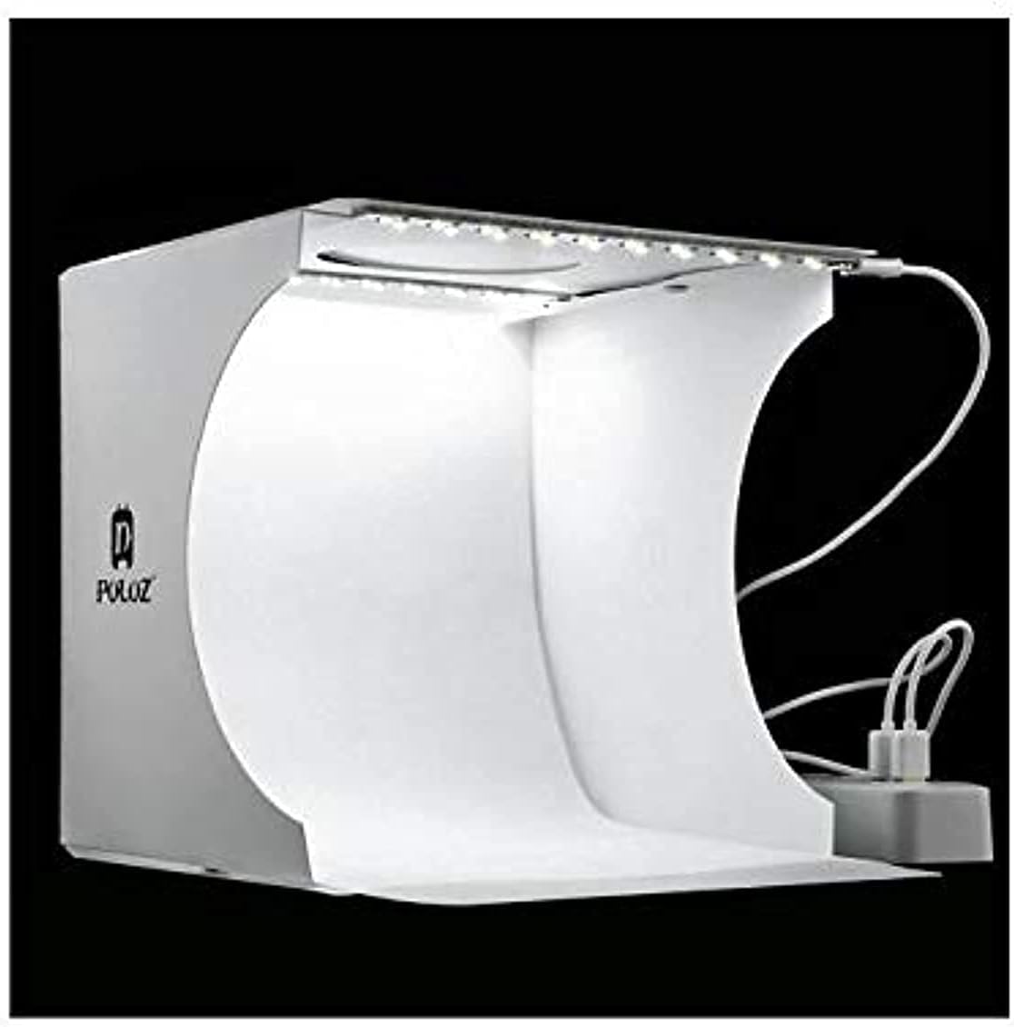 Puluz Folding Portable Light Photo Studio Shooting Tent Box Kit with 2 LED Panels and 6 Colors Backdrops (24x23x22cm)