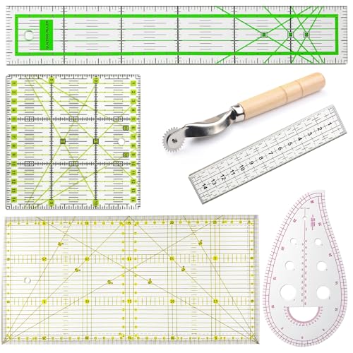 Wxgoqrcn Lot de 6 Accessoires Couture Regle Couture pour Quilting