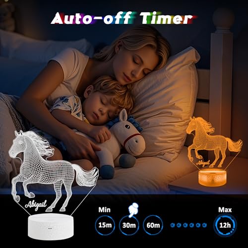 Lámpara de Mesa de Noche 3D LED Efecto Óptico con Control Remoto miniatura 4