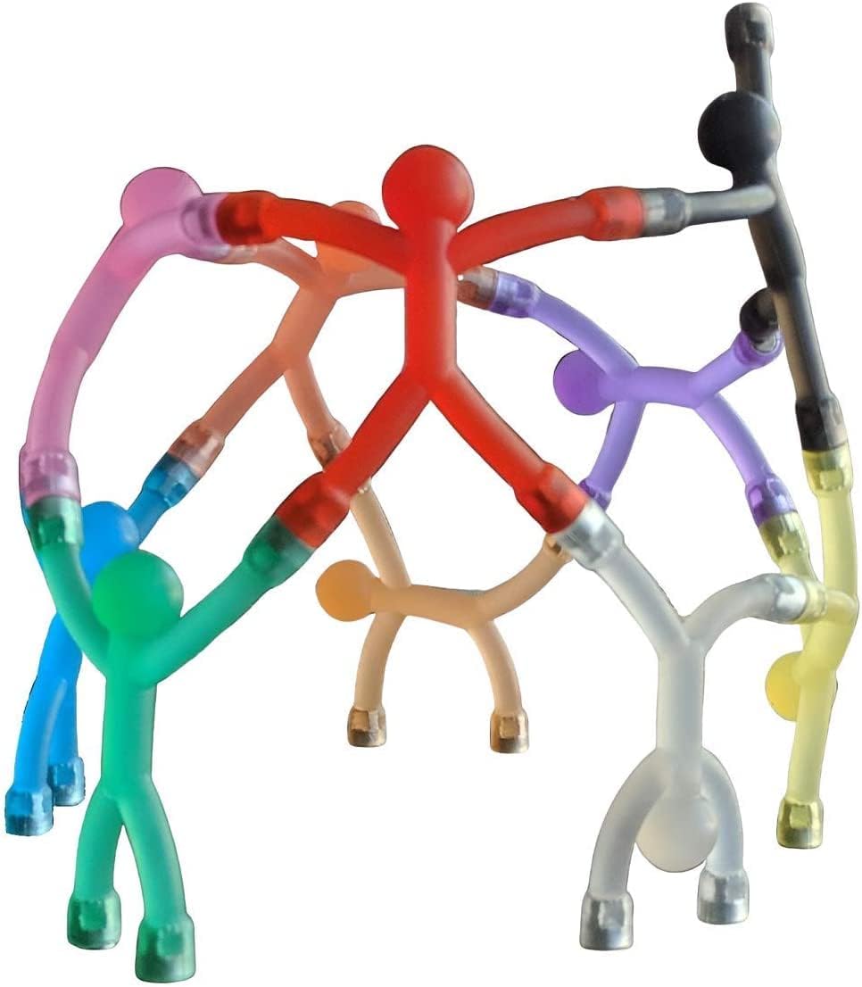 Earth Magnetic-Man 8 Piece Flexible Magnetic Figures Set - Medium (Assorted Colors)