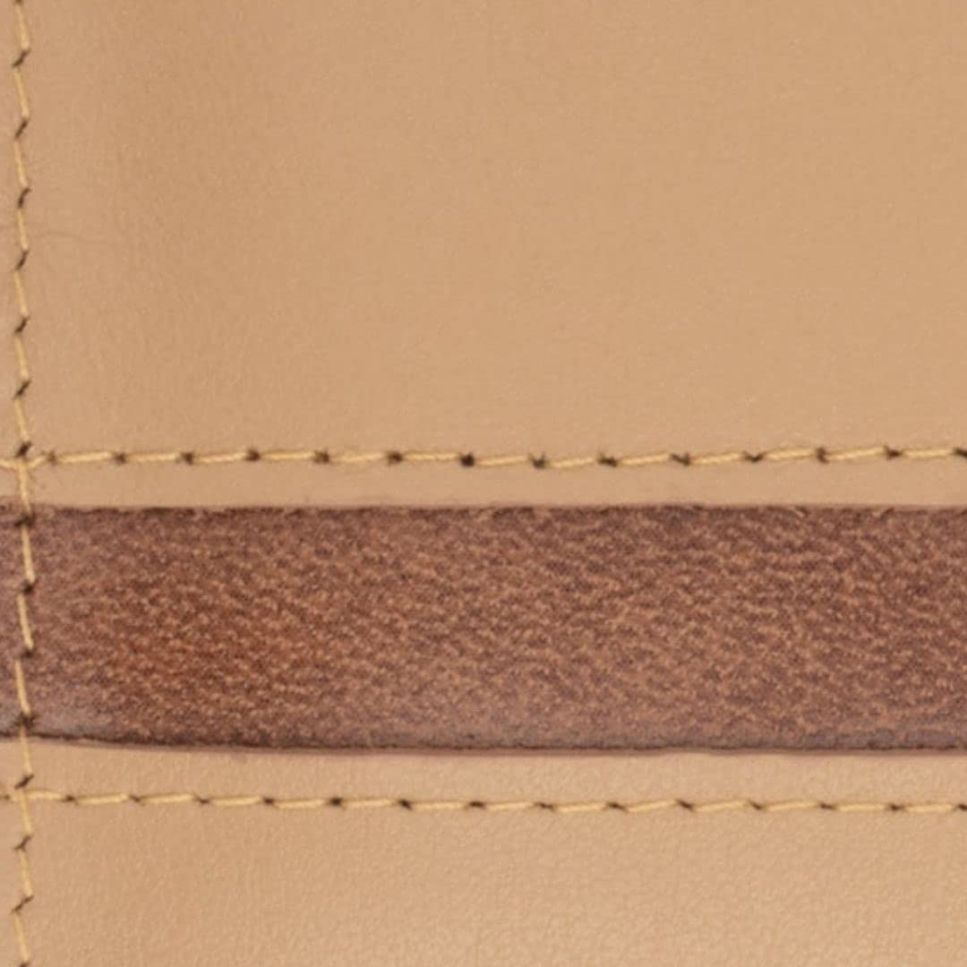 nippes Solingen Premium Line Maniküre Set Gap, 7-teilig, Rindleder-Etui mit Druckverschluss, Kontraststreifen, Nagelpflege Set, Pediküre Maniküre, Made in Germany | braun-beige Kontrastnaht, 7 vernickelte Instrumente, Hautschere, Nagelzange, Nagelhautschi