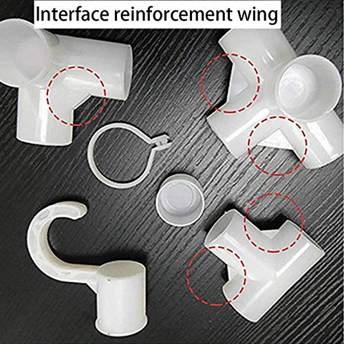 Armario ropero plegable MU con 6 estantes y barra para colgar ropa en dormitorio 7