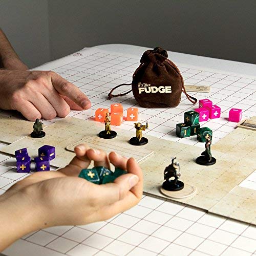 Wiz Dice - Fudge Dice Gm Starter Set - Polyhedral Set With Bag For Rpg Adventure Games - D6 Dice With Plus, Minus, And Blank Faces - Mystical - 20 Ct #TOP4