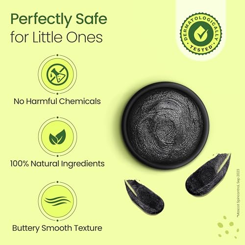 Image of LuvLap 100% Natural Baby Kajal 5g, with Pure Cow Ghee, Cocoa Butter, Coconut Oil, Sweet Amond & Castor Oil, Soothes & Nourishes Eyes of New Born & Kids, Irritation-free, Dermatologically Tested