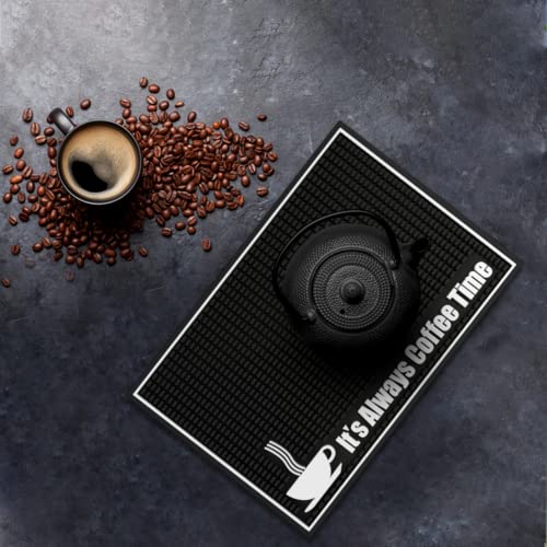 Highball & Chaser Premium Coffee Mat 18In X 12In. 1Cm Thick Durable Kitchen Counter-Coffee Bar Accessories Fit Under Coffee Maker Coffee Pot Espresso Machine Mat #TOP4