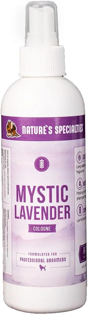 Mystic Lavender Dog Cologne for Pets, Natural Choice for Professional Groomers, Ready to Use Perfume, Made in USA, Finishing Spray, 8 oz