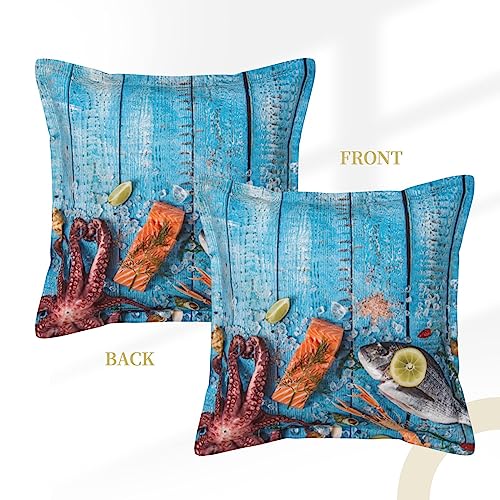 Housse de coussin extérieur en cuir imprimé pour canapé et lit usés