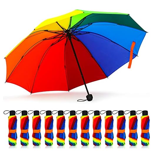 Best rainbow umbrella Cunno 12 Pc Rainbow Compact Umbrella Set