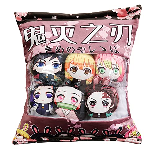 Zhongkaihua Anime Plushies Kawaii Snack Cojín Kamado Tanjirou, Kamado Nezuko, Agatsuma Zenitsu,...