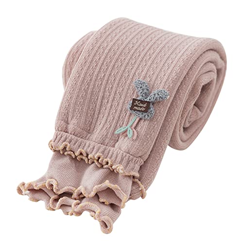 KAGAYD Toddler Girls Footless Leggings with Ruffle Tutu Skirt Fleece Lined Warm Thick Pantskirt Pants Tights