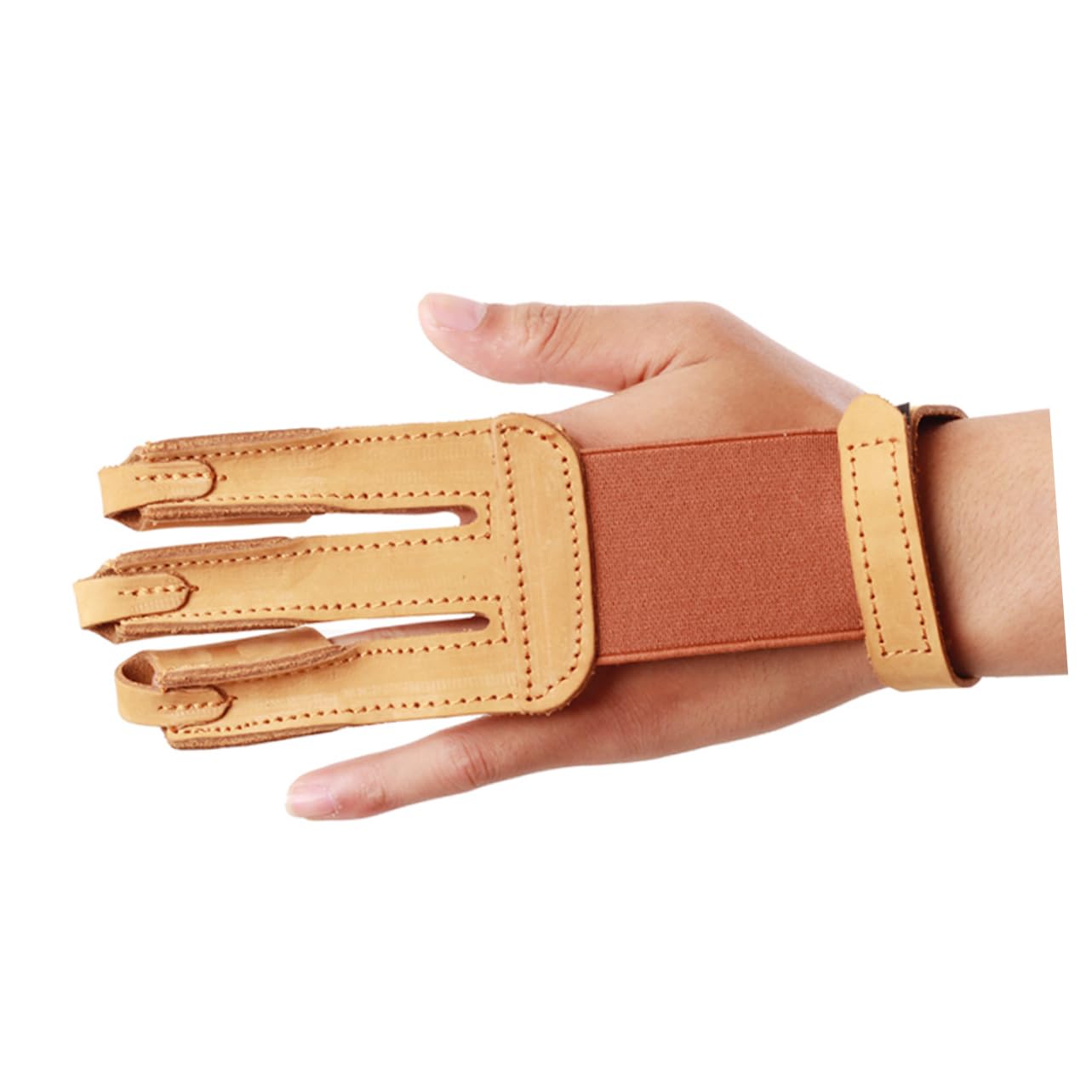 Parliky Archery Glove Fingers Tabs 3-Finger Protector Non-Gloves for Hunting Outdoor