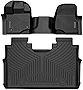 OEDRO Floor Mats Compatible for 2015-2023 Ford F-150 SuperCrew Cab with 1st Row Bench Seats, Unique Black TPE All-Weather Guard Includes 1st and 2nd Row: Front, Rear, Full Set Liners