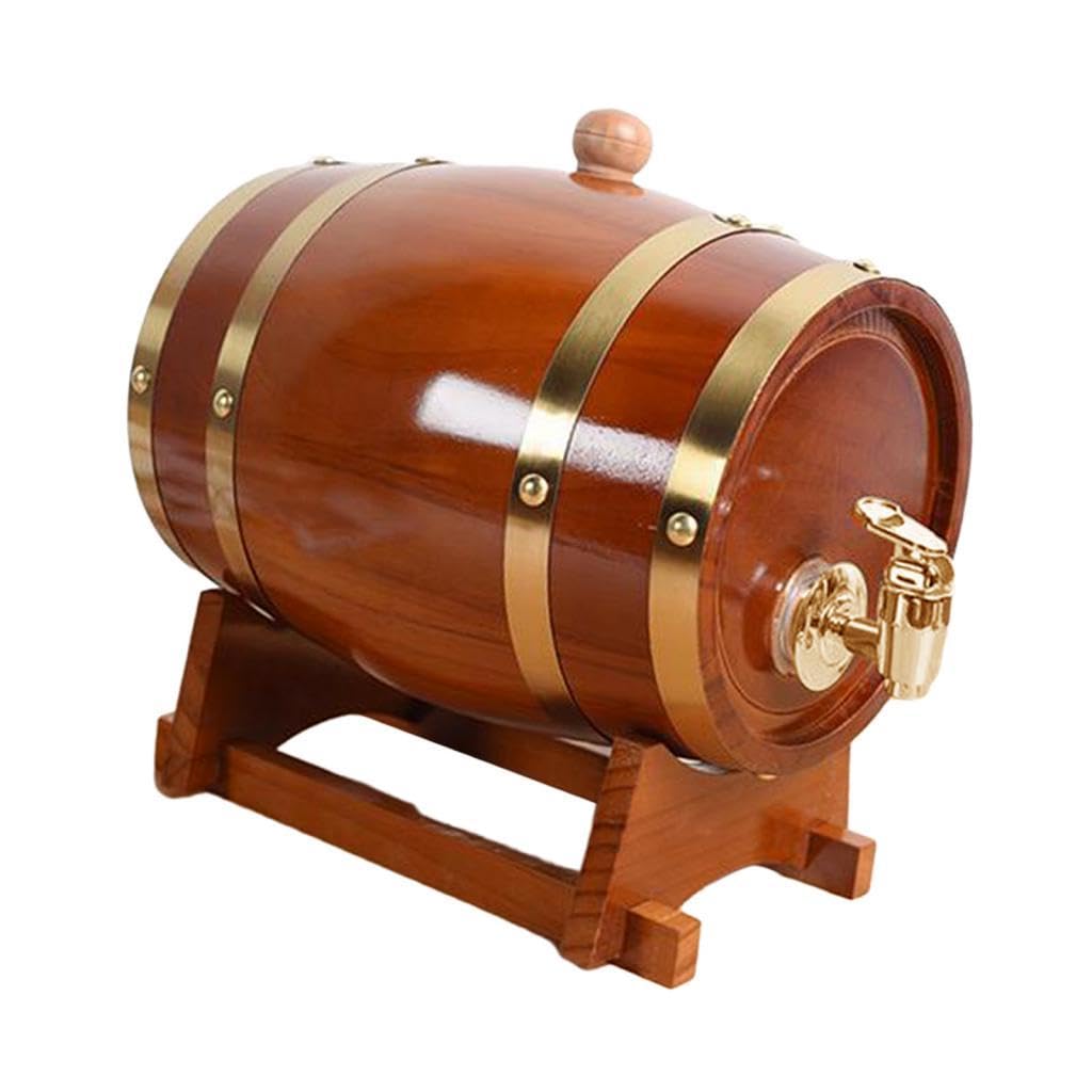 Barrel Dispenser Retro Wine Keg Oak Wine Barrel for Beverage Beer Home Decor 1.5L|Home & Garden|Kitchen Dining & Bar|Bar Tools & Accessories|Wine Racks & Bottle Holders-image-17