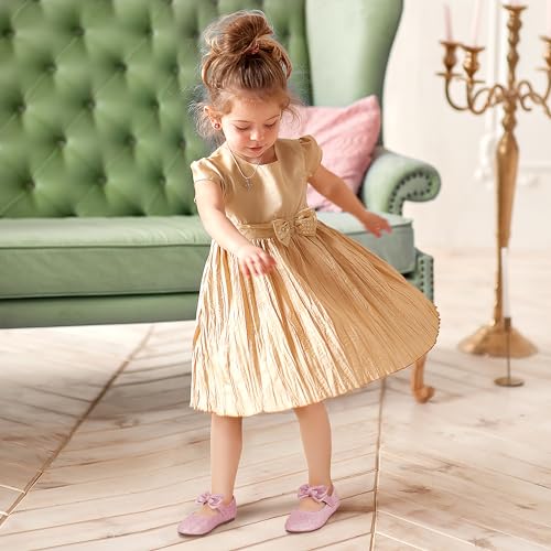 Image of PANDANINJIA Toddler Dress Shoes Flower Girls Ballet Flats