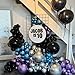 Black Purple Blue Balloons Arch Kit,114pcs Galaxy Balloon Garland Kit with Metallic Balloons for Birthday Graduation Baby Shower Video Game Party Outer Space Party Decorations