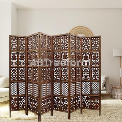 Image of Wooden Room Partition /Screen /Room Divider /Room Separator for Livng Room Bedroom Home Office Restarurant Hallway 20Inches Wide (6 Panel 6 Feet)