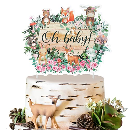 25pcs Woodland Animal Cupcake Toppers - Baby Shower Decorations for Woodland Party Supplies by C L cooper life - Image 2