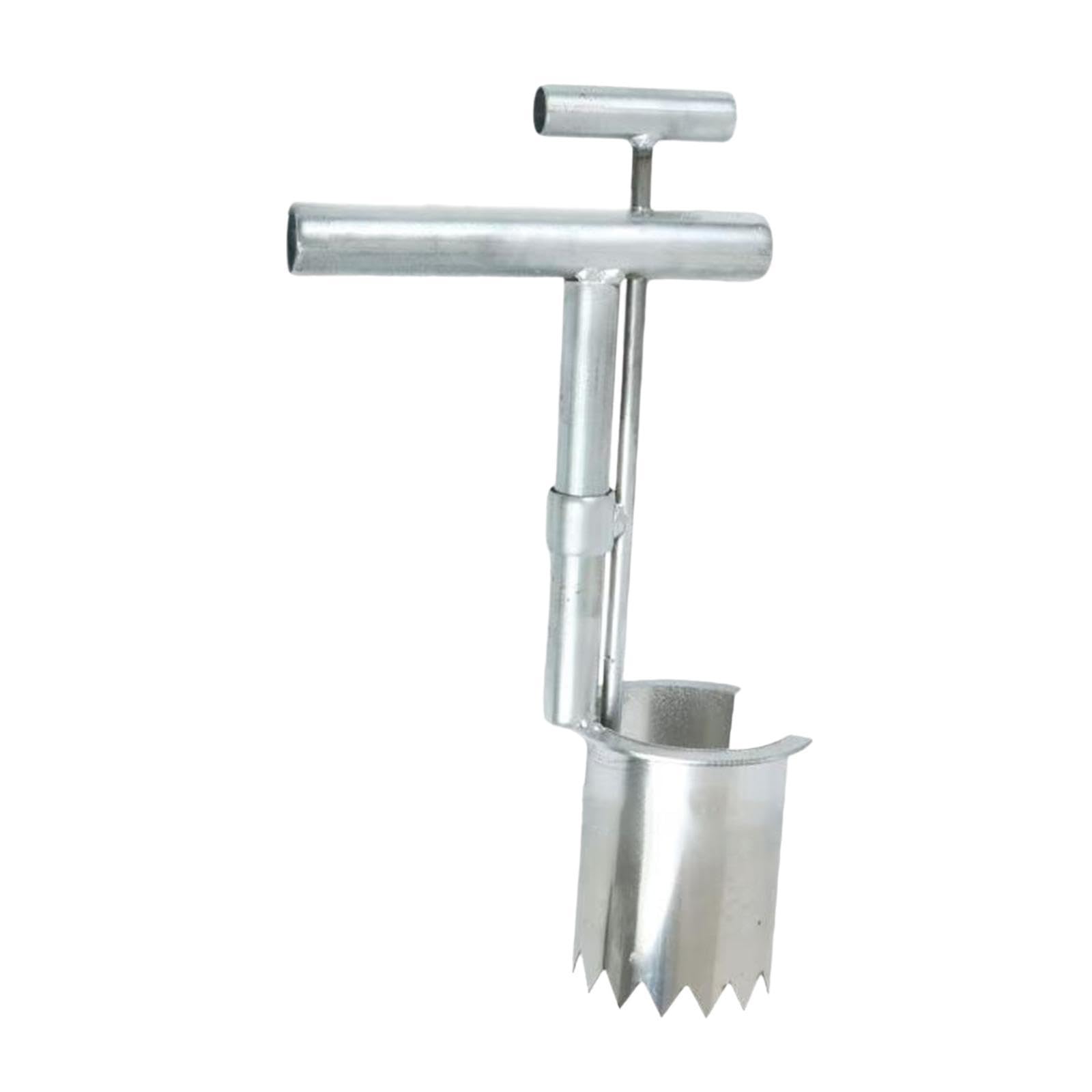 Generic Bulb Planter Tool Barrel Transplanter Versatile for Flowerbeds Garden Digging Tool Steel Bulb Digger