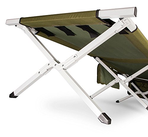 Ultimate Extra Strong Military Style Folding Camp Cots Camping Cot W/Side Storage Bag System And Mini Pillow #TOP4