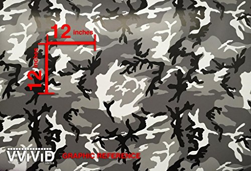 Vvivid Vinyl Camouflage Pattern Wrap Air-Release Adhesive Film Sheets (10Ft X 5Ft, Snow Camouflage) #TOP4
