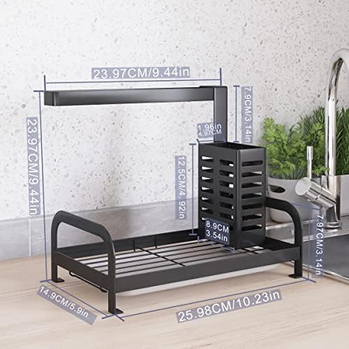 UMDONX Sponge Holder Sink Tidy Kitchen Caddy Kitchen Organiser Brush Holder Cleaning Organiser Cloth Holder Kitchen Utensils Holder Countertop