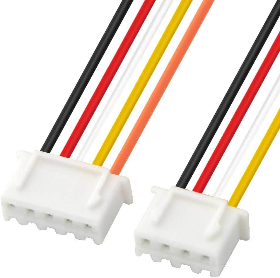 20Pcs XH2.54mm Connector Socket Kit 2P 3P 4P 5P 6P Connection Plug with 100mm Terminal Connector Cable Wire Compatible with JST XH Connector