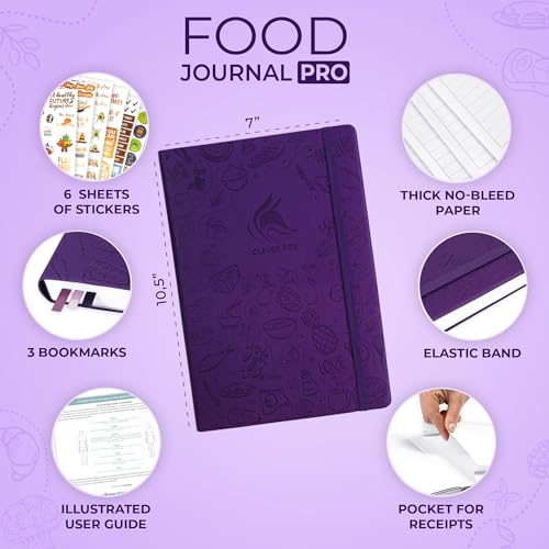 Journal de perte de poids et carnet alimentaire Clever Fox Pro pour suivi des calories