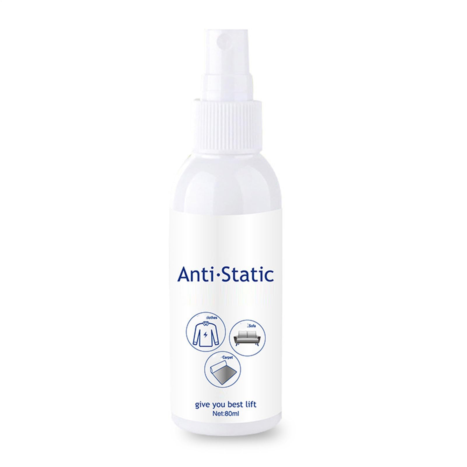 Static Guard Spray de protection antistatique rafraîchissant pour tissus de 80 ml, adoucissant sans odeur à longue durée avec action anti-frisottis pour vêtements, vêtements de et tissus