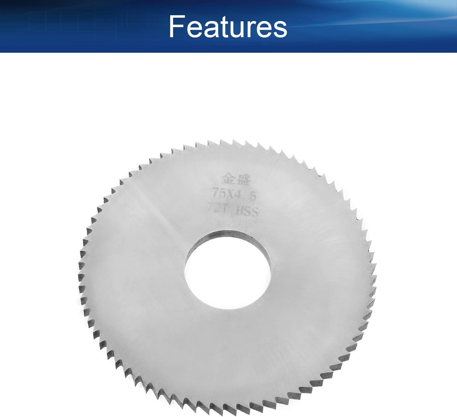 Auniwaig Circular Saw Blade, 2.95" 72T Cutting Saw Blade, 0.18" Thickness HSS Round Slitting Saw Cutter Blade for Metal, Plastic, Wood