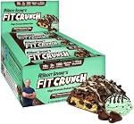 FITCRUNCH Snack Size Protein Bars, 6-Layer Baked Bar, 3g of Sugar & Soft Cake Core (9 Bars, Cinnamon Twist)