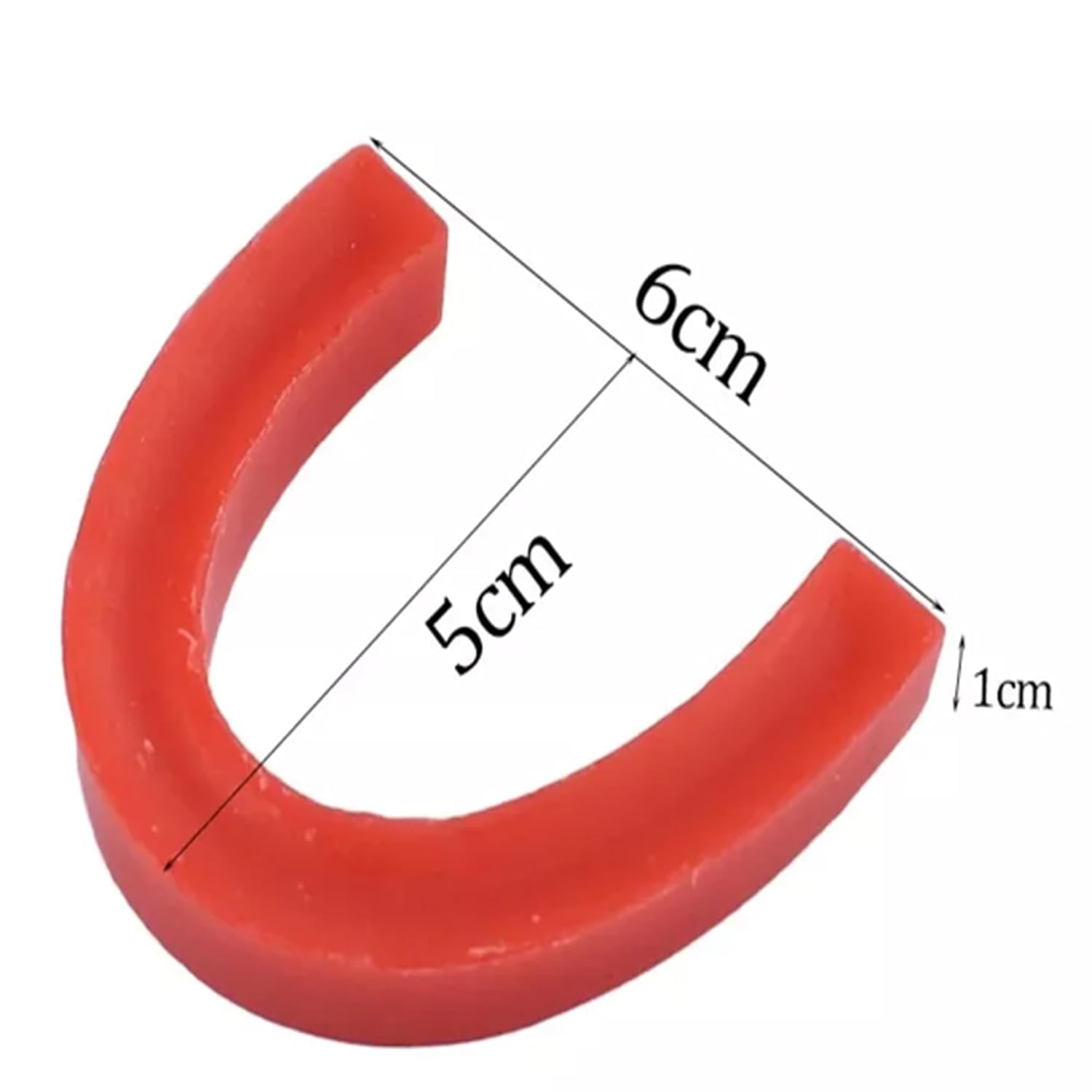 Dental Base Wax U Shape 6 Pcs - Red Beeswax for Dentures, Broken Tooth & Sharp Edge Repair, Ideal for Dental Lab, Casting, Filling & DIY Modeling