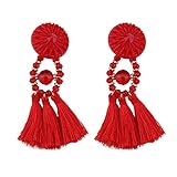 pendientes rojos flecos parfois Material:Aleaciones. Un uso muy cómodo, hipoalergénico