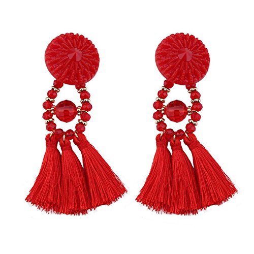 Lubier - Pendientes de cristal para mujer, estilo bohemio, elegante, regalo para mujeres y niñas